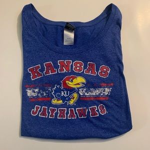 💚Blue Kansas Jayhawks Woman’s Vintage T-shirt 2XL